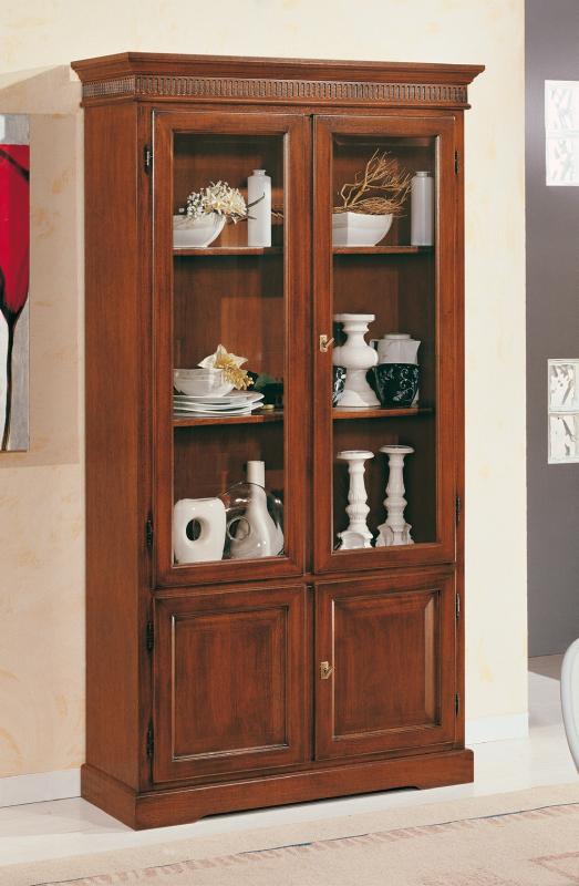 Vetrina Libreria 2 porte Vetro 2 porte legno