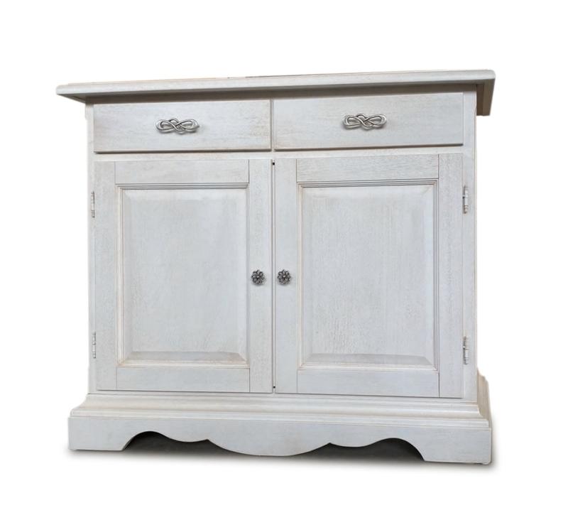 Credenza  due porte due cassetti  bianco invechiato