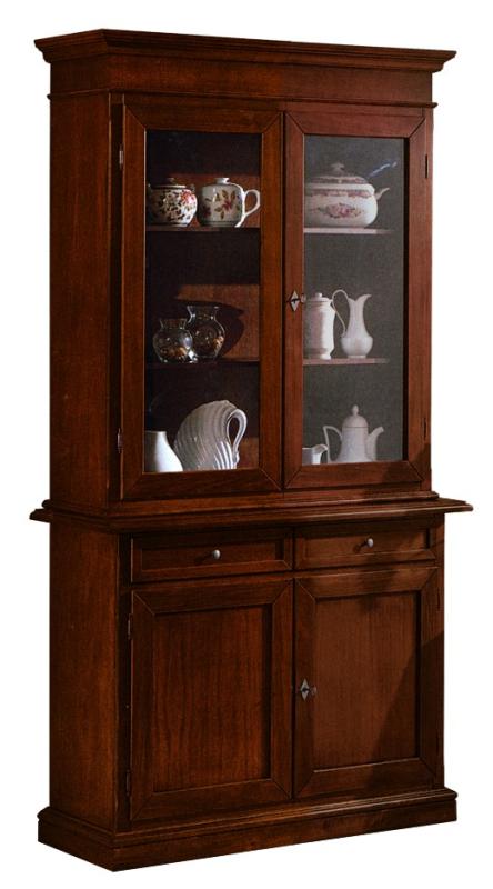 Cristalliera due porte  Collezione Martini Noce