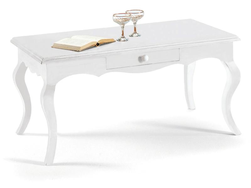 TAVOLINO PIANO LEGNO CON FINITURA BIANCO OPACO