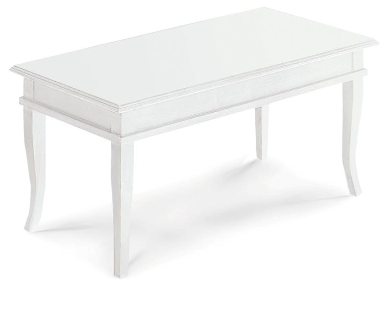 TAVOLINO PIANO LEGNO BIANCO OPACO