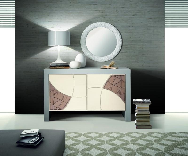 CREDENZA DUE PORTE  CON DECORO