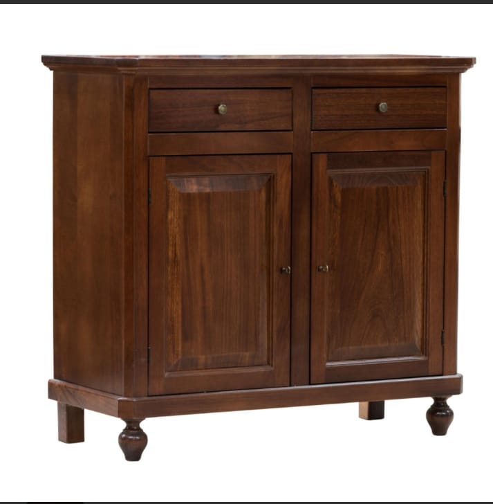 Credenza due porte Napoletana in noce arte povera