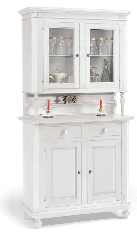 Cristalliera   Napoletana due porte bianco  opaco