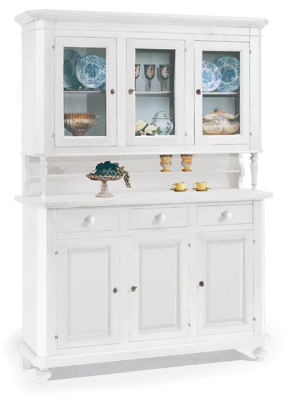 Cristalliera   Napoletana bianco opaco tre porte
