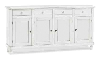 Credenza quattro porte Napoletana Bianco opaco