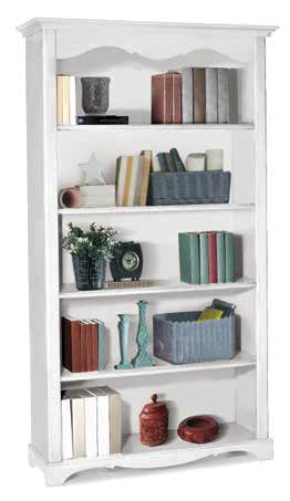 Libreria in legno bianco opaco