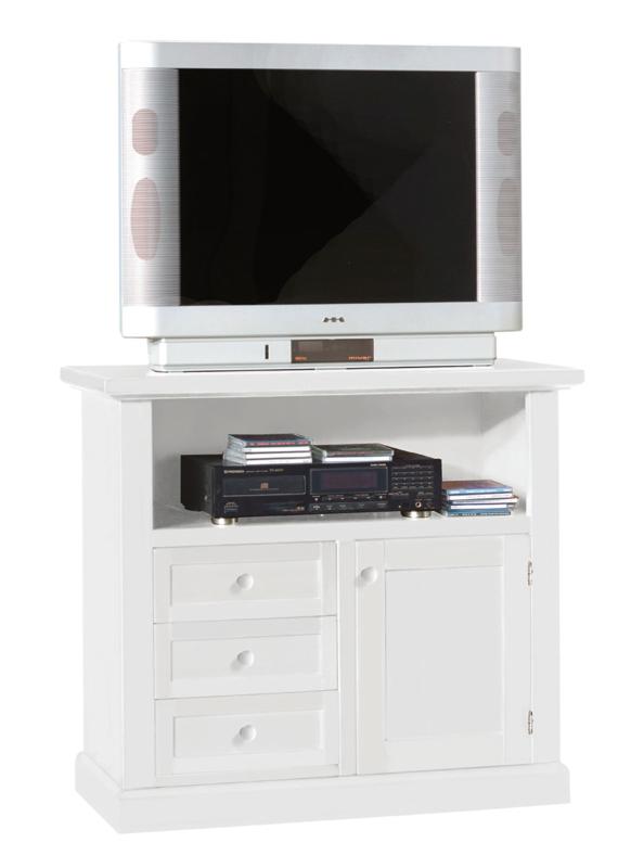 Porta TV una porta tre cassetti bianco opaco